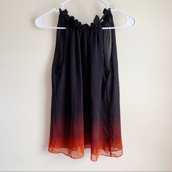 The Limited Tops - The Limited Ombre Tie Halter Neck Tank Top